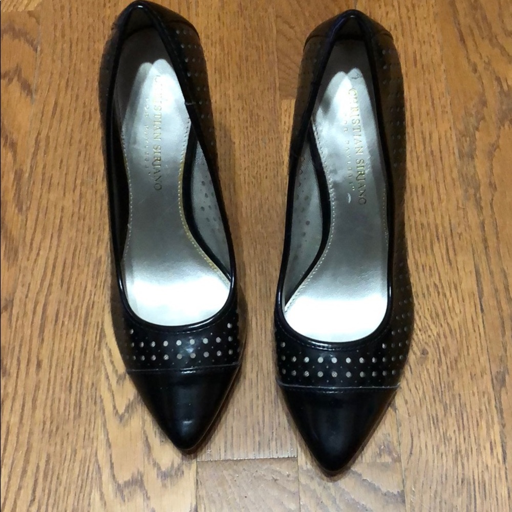 Christian Siriano black heels in good condition